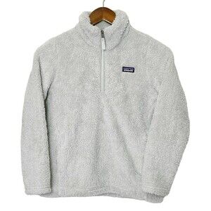 Patagonia Kids Los Gatos 1/4 Zip Fleece Pullover Size Medium Birch White
